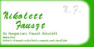 nikolett fauszt business card